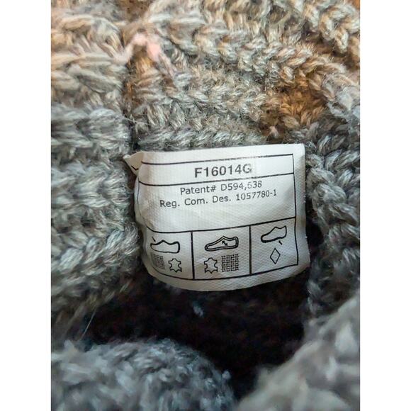 UGG Australia Boots Cardy Classic Knit Tall Gray Cozy Sweater Sz 7 Boho Peasant - Picture 6 of 9